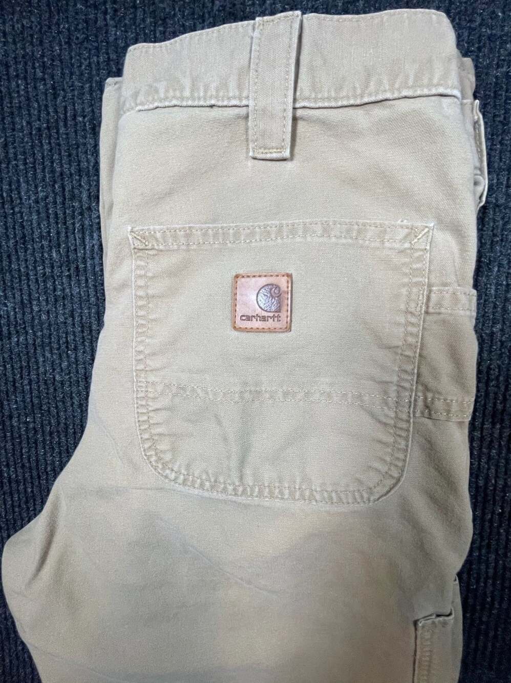 Carhartt Loose Fit Canvas Tan Carpenter Utility Work Pants